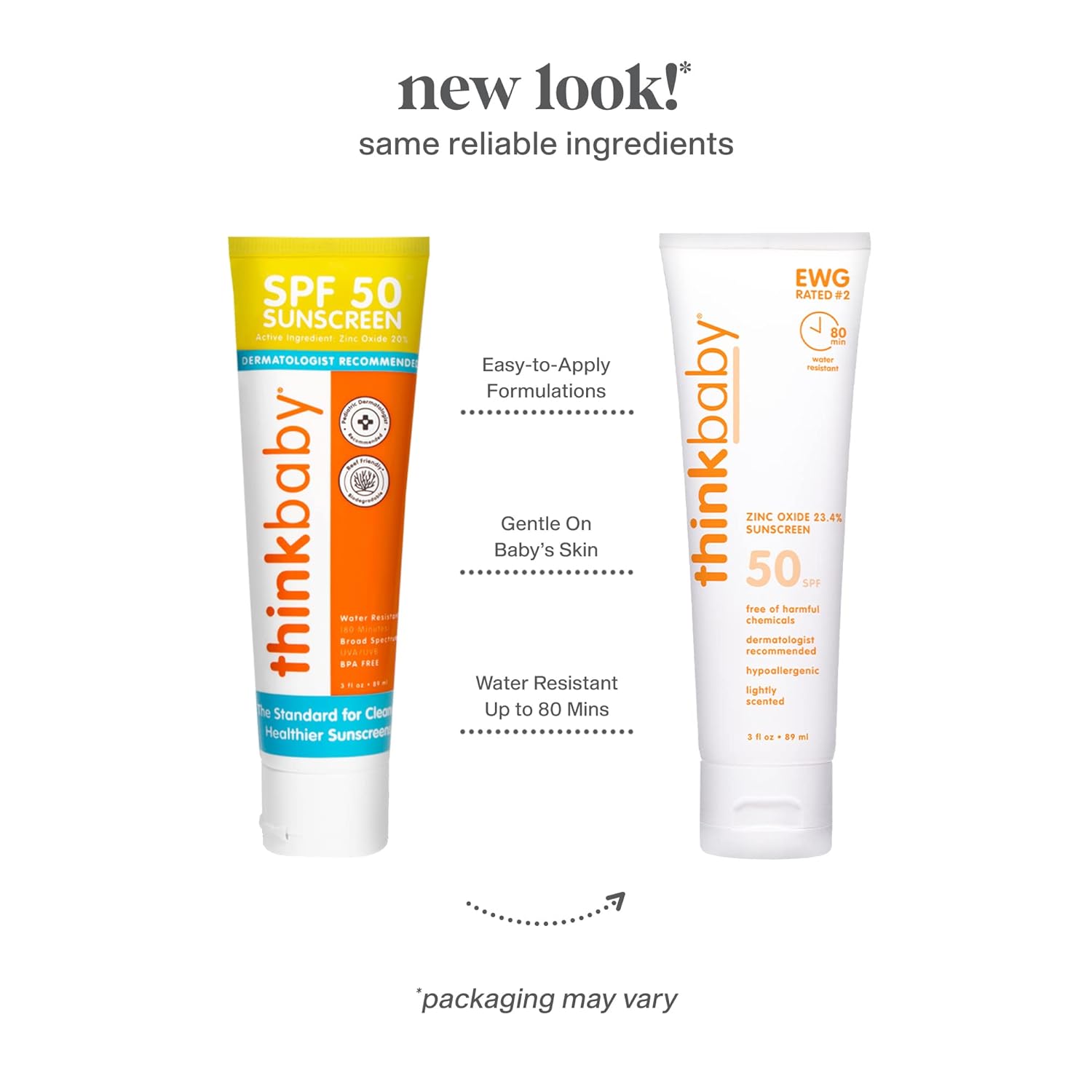 Thinkbaby SPF 50+ Baby Sunscreen – Safe, Natural Sunblock for Babies - Water Resistant Sun Cream – Broad Spectrum UVA/UVB Sun Protection – Vegan Mineral Sun Lotion, 6oz - Image 3